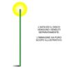 Asta in plastica verde per modine di tracciamento e collocamento - Conf. 100pz-0