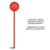 Asta in plastica rossa per modine di tracciamento e collocamento - Conf. 100pz-0
