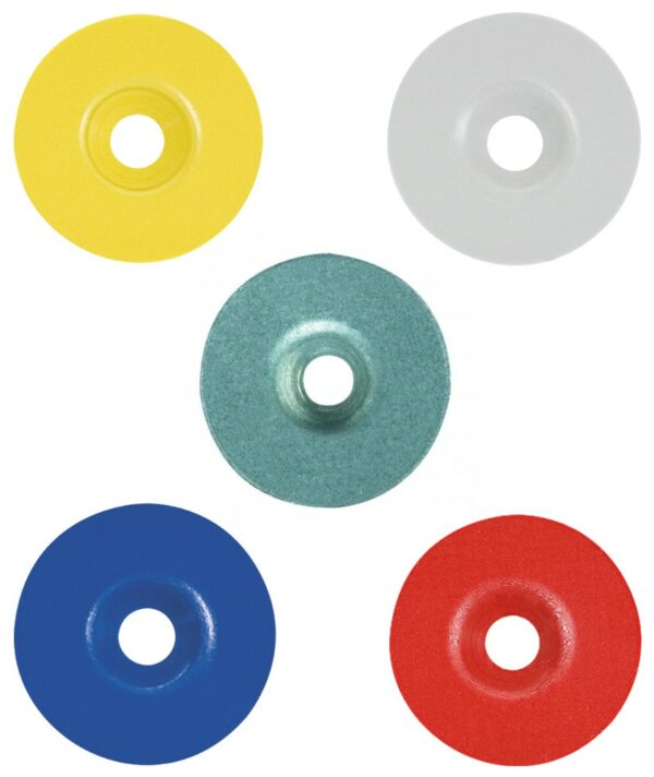 10002.047 - Confezione 100pz rondelline per chiodino topografico 25 / 30mm verniciate color rosso-3900