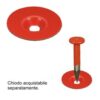 10002.047 - Confezione 100pz rondelline per chiodino topografico 25 / 30mm verniciate color rosso-1027