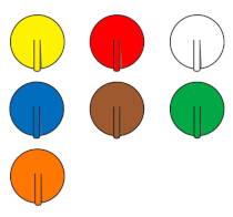 disco per modine di vari colori